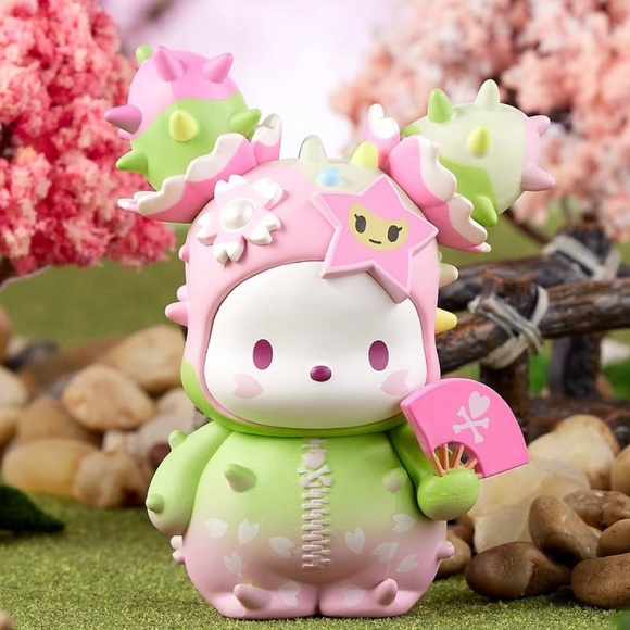 🍒🌸💕Pochacco Hello Kitty TokiDoki Cherry Blossom series 3 collectible figurine - Picture 1 of 11